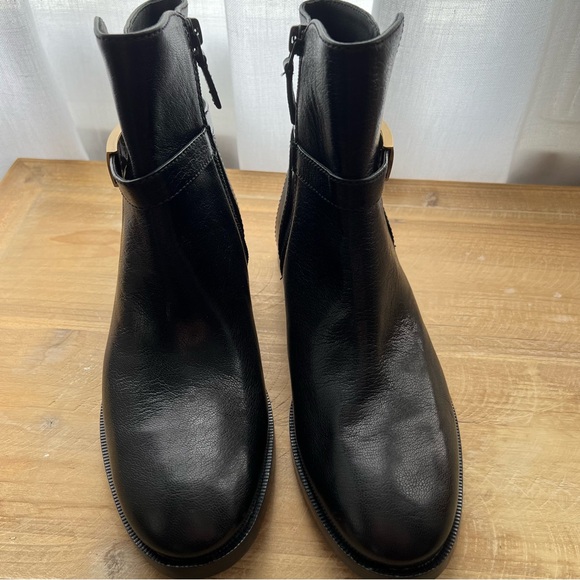 New Tory Burch Perrine Leather Ankle Boot in Black Size 6.5 - Picture 2 of 11